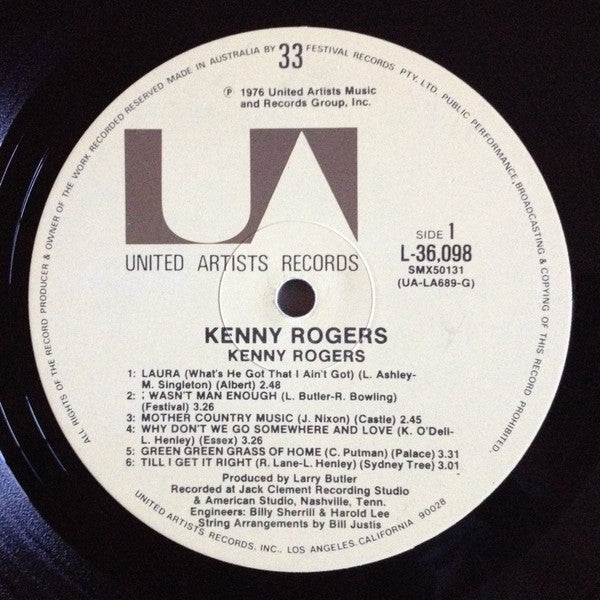 Kenny Rogers : Kenny Rogers (LP, Album)