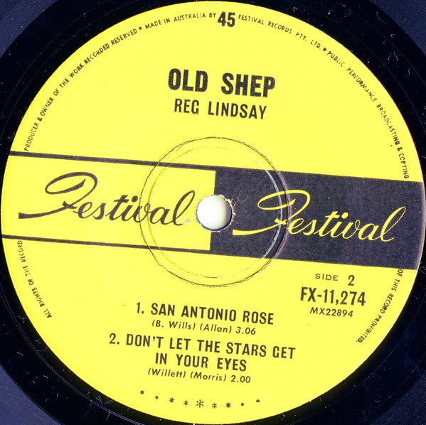 Reg Lindsay : Old Shep (7", EP, Mono)