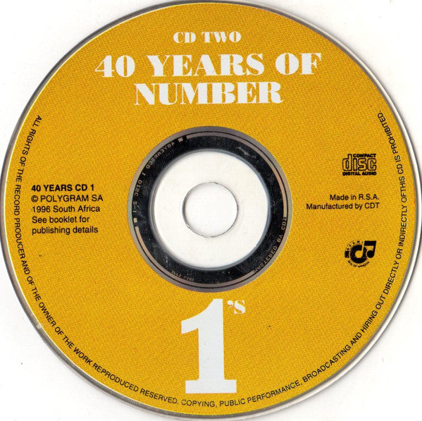 Various : 40 Years Of Number 1's (2xCD, Comp)
