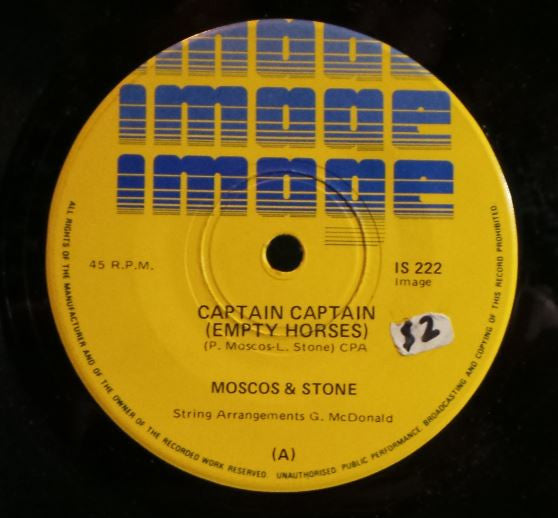 Moscos & Stone : Captain Captain (Empty Horses) (7", Single)