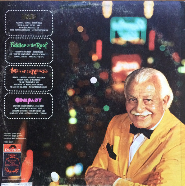 Arthur Fiedler • Boston Pops Orchestra : Fabulous Broadway (LP, Album)