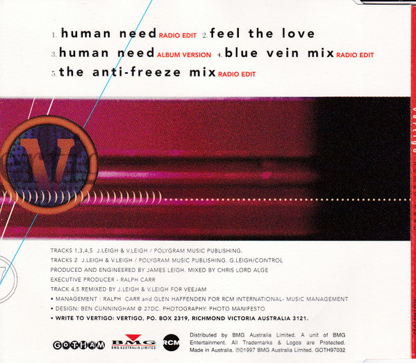 Invertigo (2) : Human Need (Stay With Me) (CD, Single)
