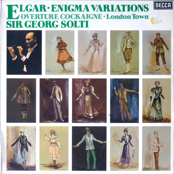 Sir Edward Elgar, Chicago Symphony Orchestra, London Philharmonic Orchestra, Georg Solti : Enigma Variations, Overture Cockaigne - London Town (LP)