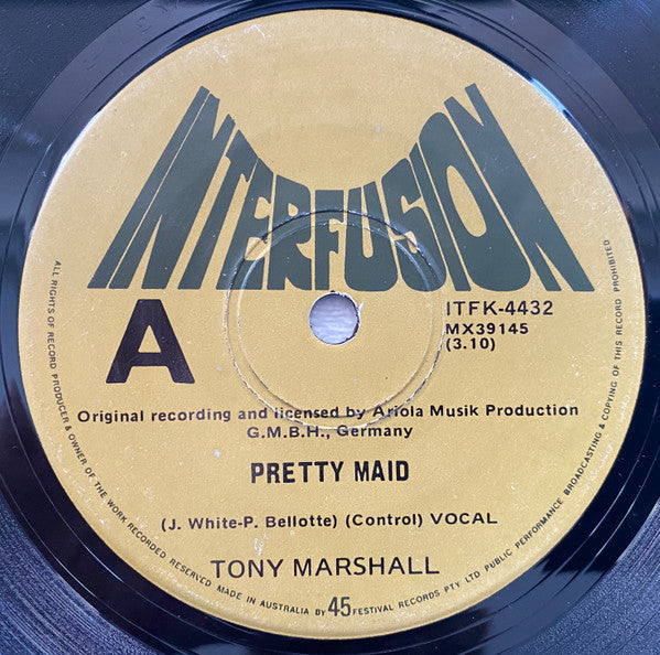 Tony Marshall : Pretty Maid (7", Single)