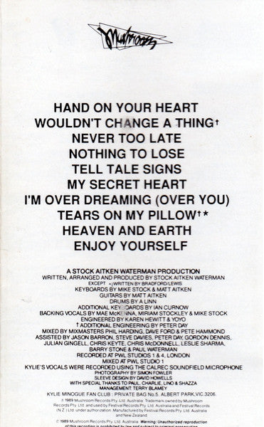 Kylie Minogue : Enjoy Yourself (Cass, Album)
