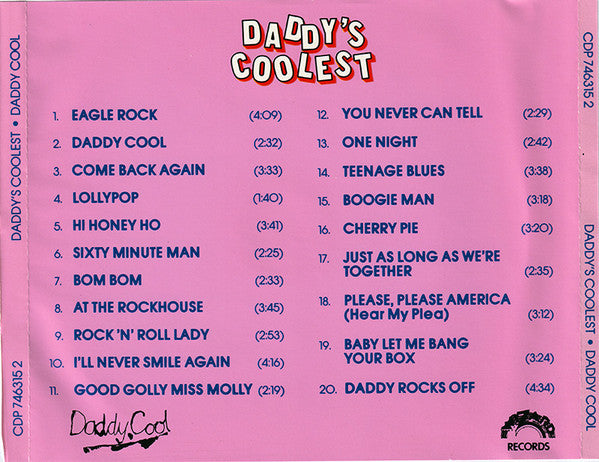 Daddy Cool (5) : Daddy's Coolest - The 20 Greatest Hits Of Daddy Cool (CD, Comp)