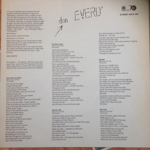 Don Everly : Don Everly (LP, Album)