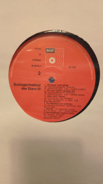 Various : Schlager-Festival Der Stars 3 (LP, Comp)