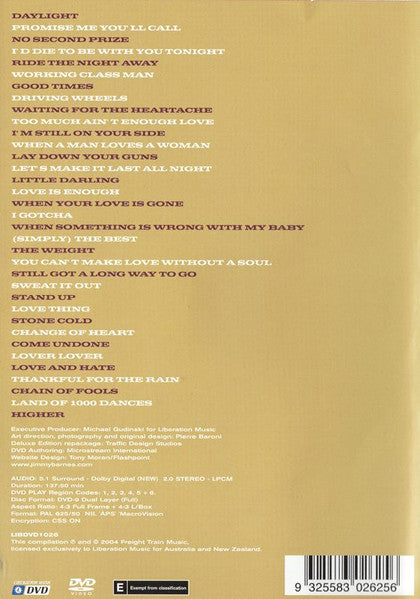 Jimmy Barnes : Barnes Hits Deluxe Edition DVD Anthology (DVD-V, Comp, Del)
