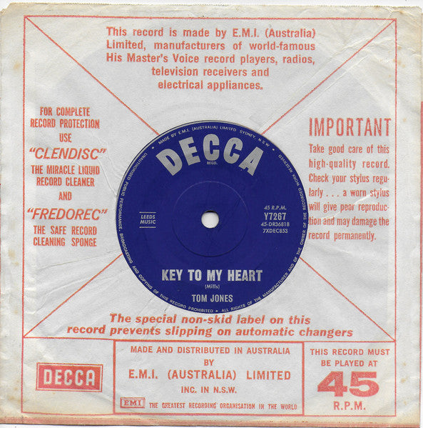 Tom Jones : Thunderball (7", Single)