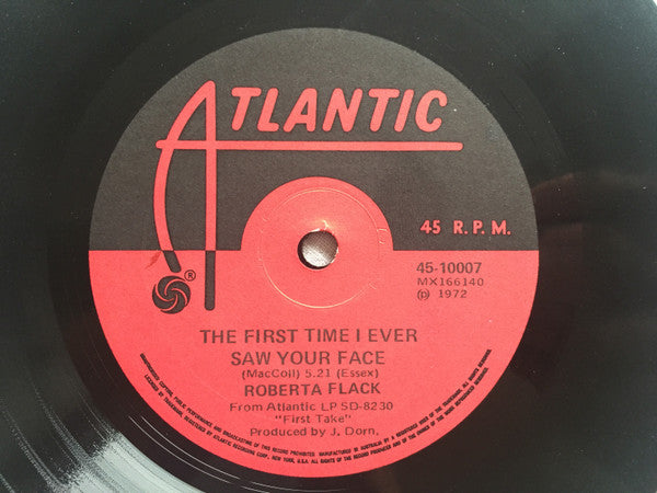 Roberta Flack : The First Time I Ever Saw Your Face / Bridge Over Troubled Water (7", Single)