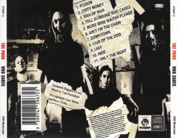 The Poor : Who Cares (CD, Album)