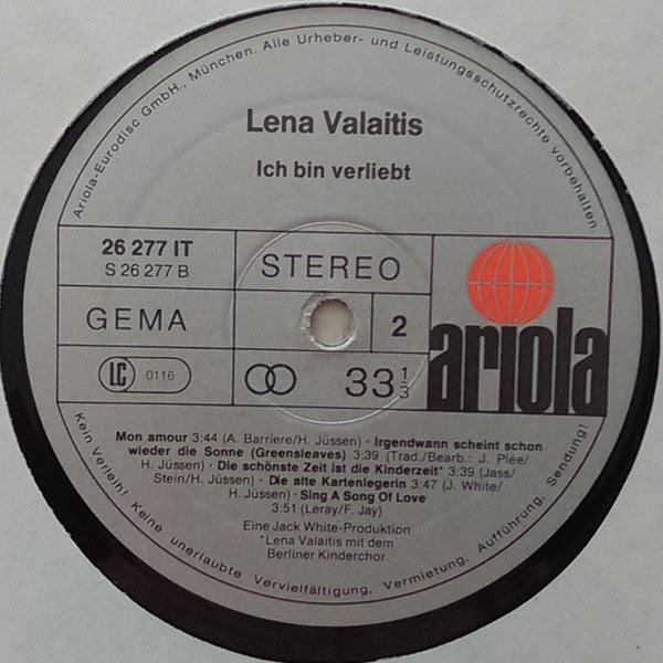 Lena Valaitis : Ich Bin Verliebt (LP, Album)