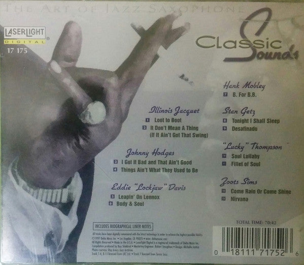 Various : The Art Of Jazz Saxophone: Classic Sounds (CD, Comp)