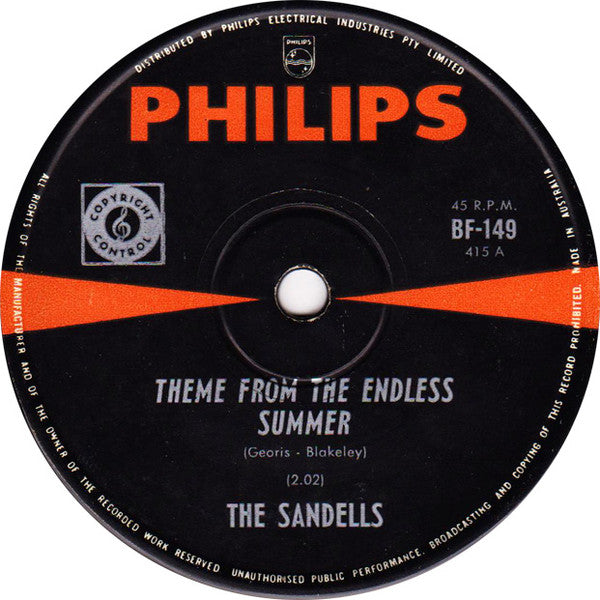 The Sandells* : Theme From The Endless Summer (7", Single)