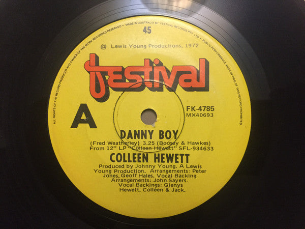 Colleen Hewett : Danny Boy / Carry That Weight (7", Single)