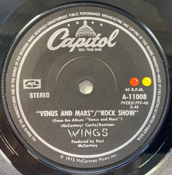 Wings (2) : Venus And Mars / Rock Show (7", Single)