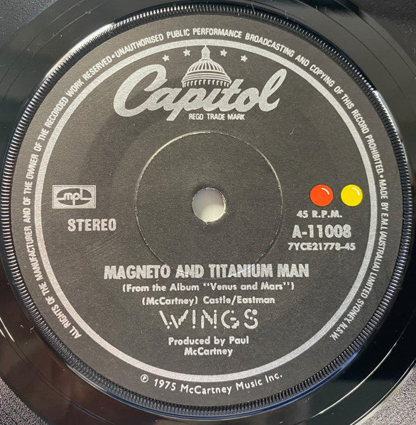 Wings (2) : Venus And Mars / Rock Show (7", Single)