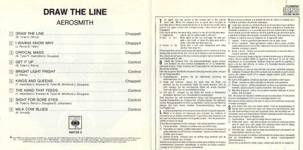 Aerosmith : Draw The Line (CD, Album, RE)