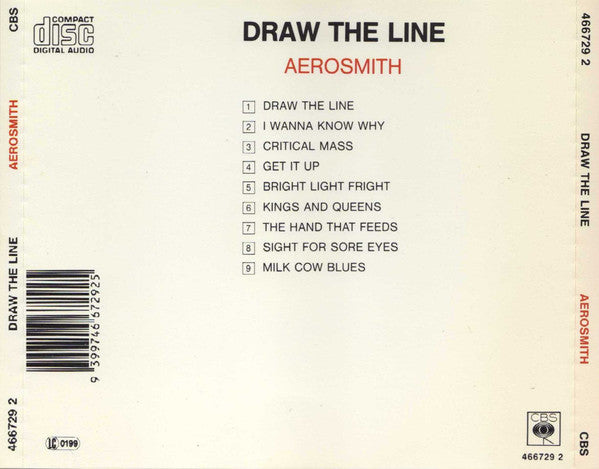 Aerosmith : Draw The Line (CD, Album, RE)