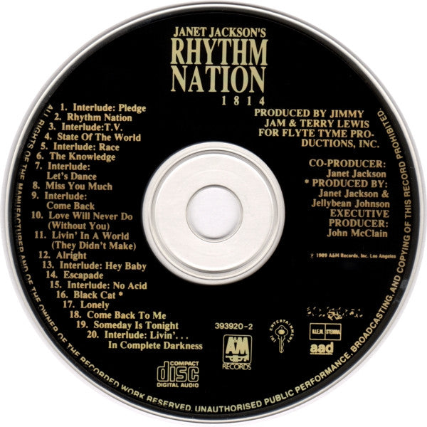Janet Jackson : Janet Jackson's Rhythm Nation 1814 (CD, Album, RE)