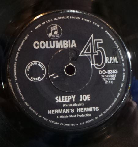 Herman's Hermits : Sleepy Joe (7", Single)