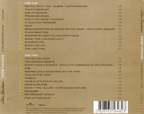 John Farnham : One Voice (The Greatest Hits) (2xCD, Comp, RE)