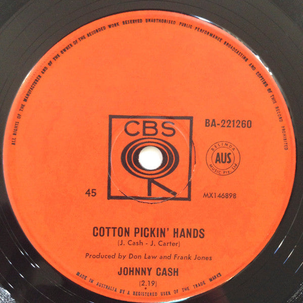 Johnny Cash : The One On The Right Is On The Left (7", Single)