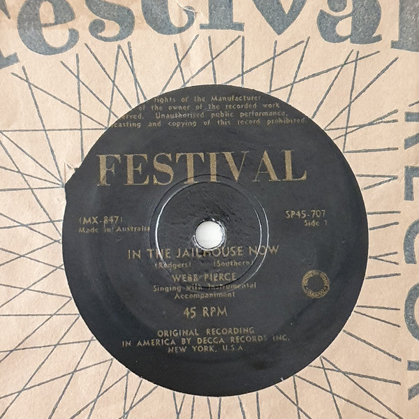 Webb Pierce : In The Jailhouse Now (7", Single)