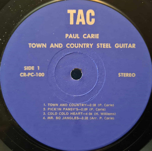 Paul Carie : Town & Country Steel Guitar (LP, Album)