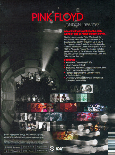 Pink Floyd : London 1966/1967 (DVD-V, Mono, Multichannel, NTSC)
