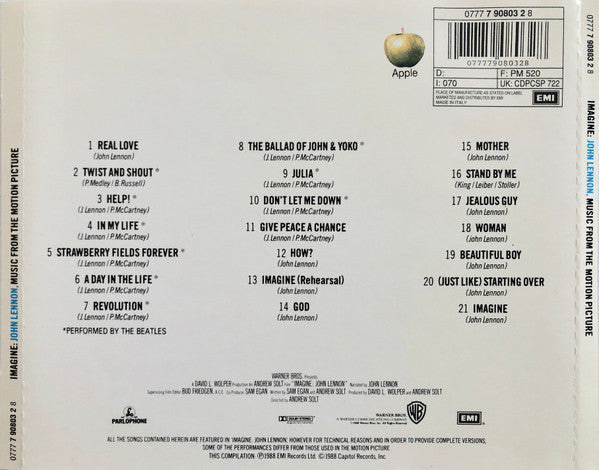 John Lennon : Imagine (Music From The Motion Picture) (CD, Comp, RE)