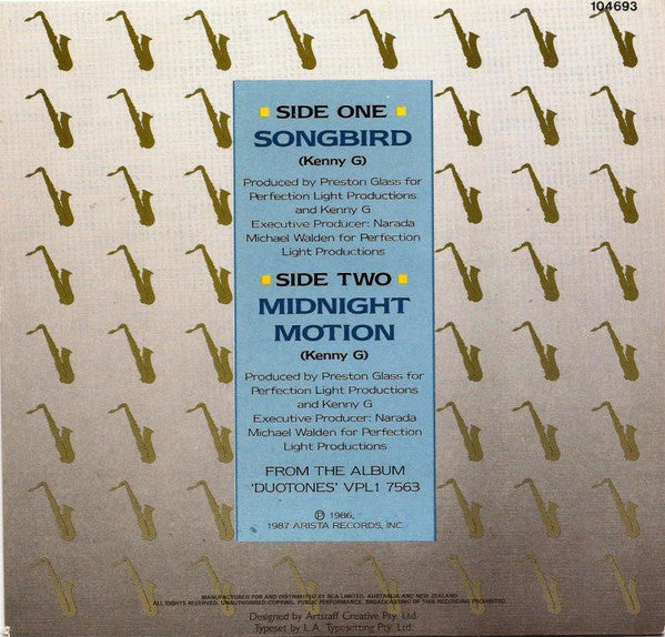 Kenny G (2) : Songbird (7", Single)
