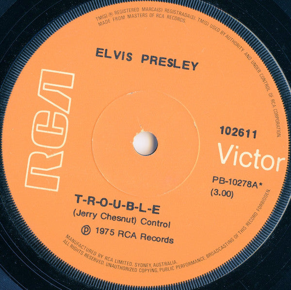 Elvis* : T-R-O-U-B-L-E (7", Single)