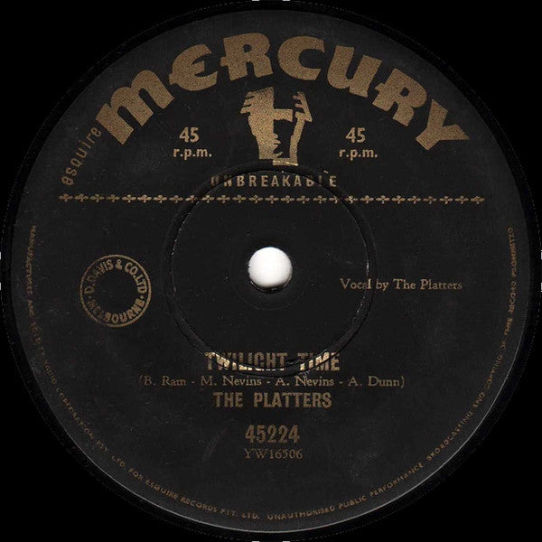 The Platters : Twilight Time (7", Single)
