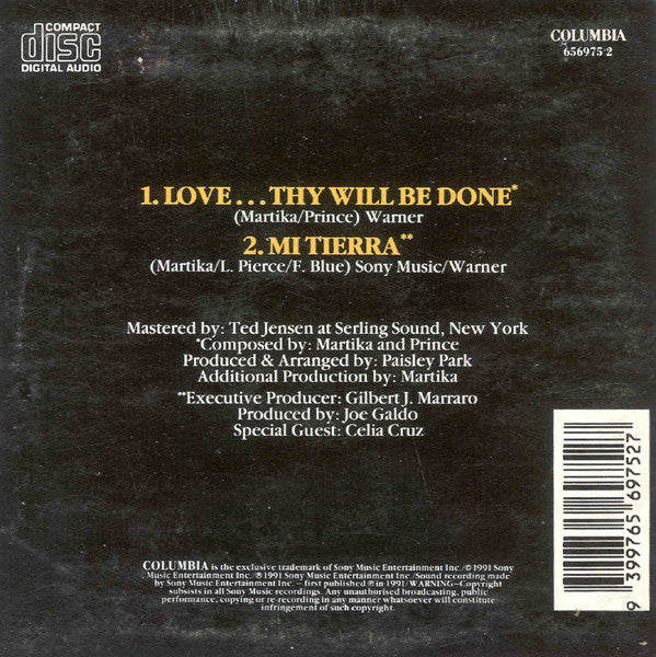 Martika : Love...Thy Will Be Done (CD, Single)