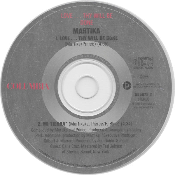 Martika : Love...Thy Will Be Done (CD, Single)