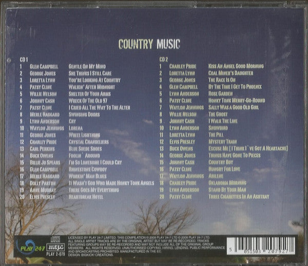 Various : Country Music    40 Tracks By Original Artists (2xCD, Comp)