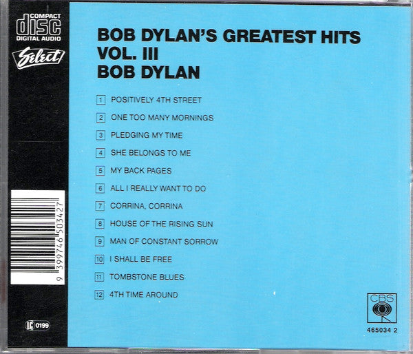 Bob Dylan : Bob Dylan's Greatest Hits Vol. III (CD, Comp)