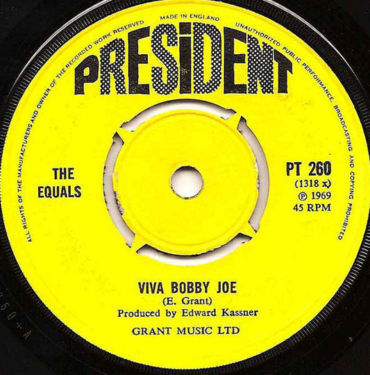 The Equals : Viva Bobby Joe (7", Single, 4-P)