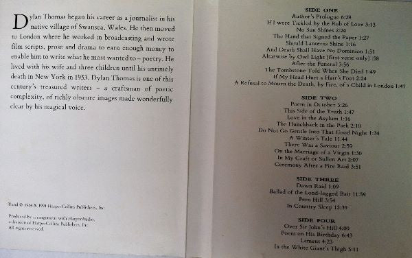 Dylan Thomas : Reading His Poetry (2xCass, Album)