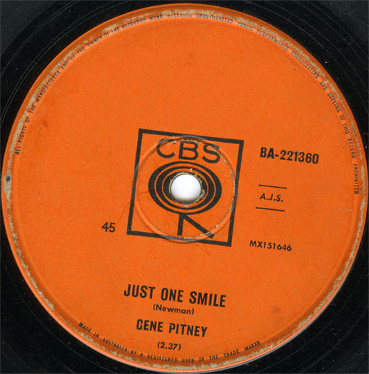 Gene Pitney : Just One Smile (7", Single)