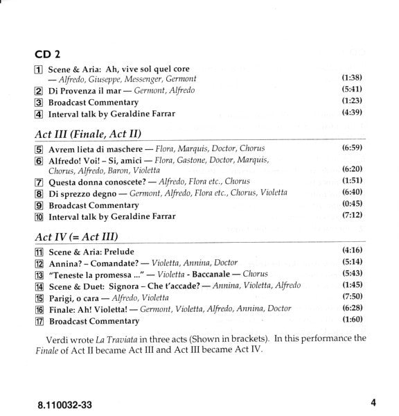 Giuseppe Verdi - Rosa Ponselle, Frederick Jagel, Lawrence Tibbett, Metropolitan Opera Chorus And The Metropolitan Opera House Orchestra, Ettore Panizza : La Traviata (2xCD, RE, RM)