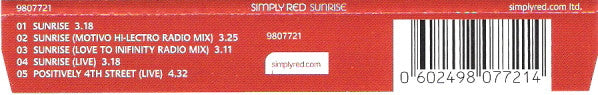 Simply Red : Sunrise (CD, Maxi)