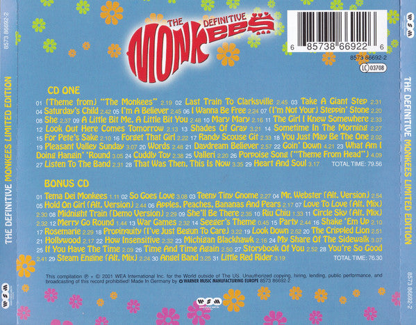 The Monkees : The Definitive Monkees (2xCD, Comp, Ltd)