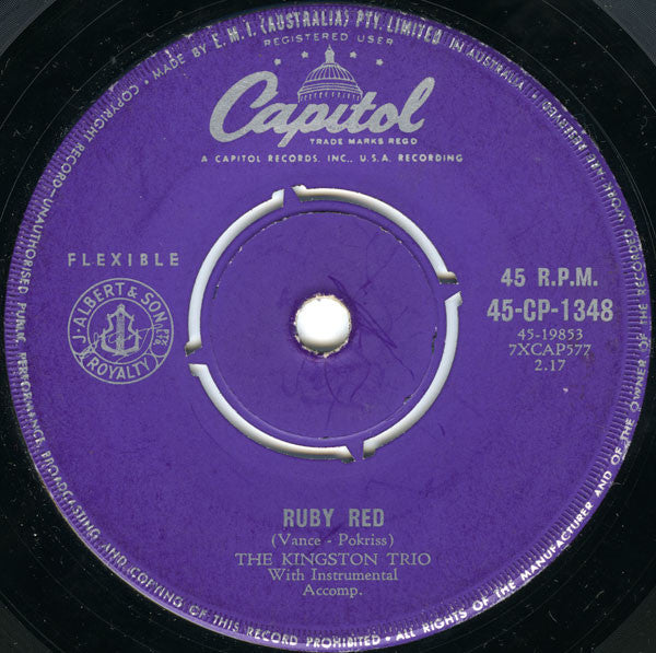 The Kingston Trio* : Tom Dooley (7", Single, Mono)