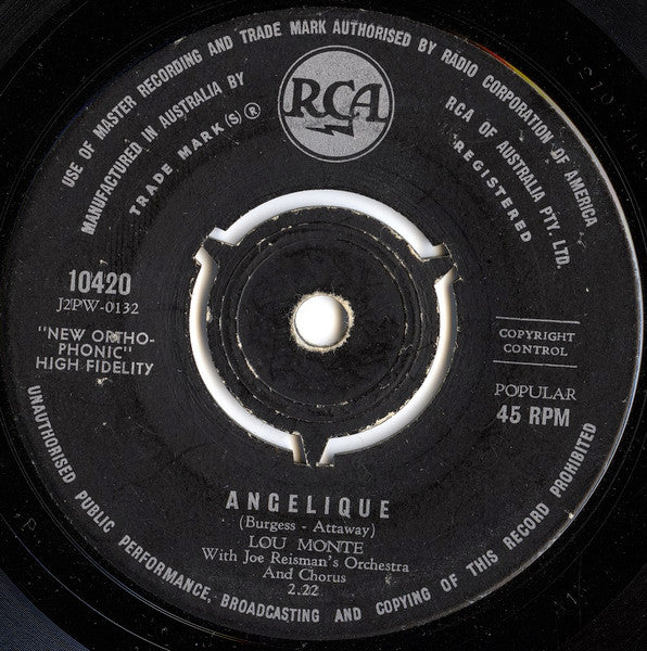 Lou Monte : Lazy Mary (7", Single)