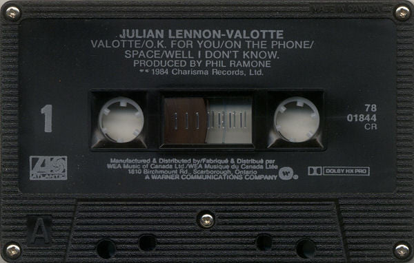 Julian Lennon : Valotte (Cass, Album, Dol)