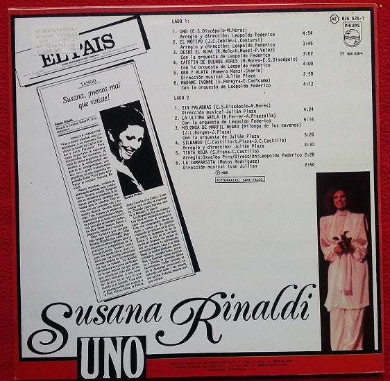 Susana Rinaldi : Uno (LP, Album)
