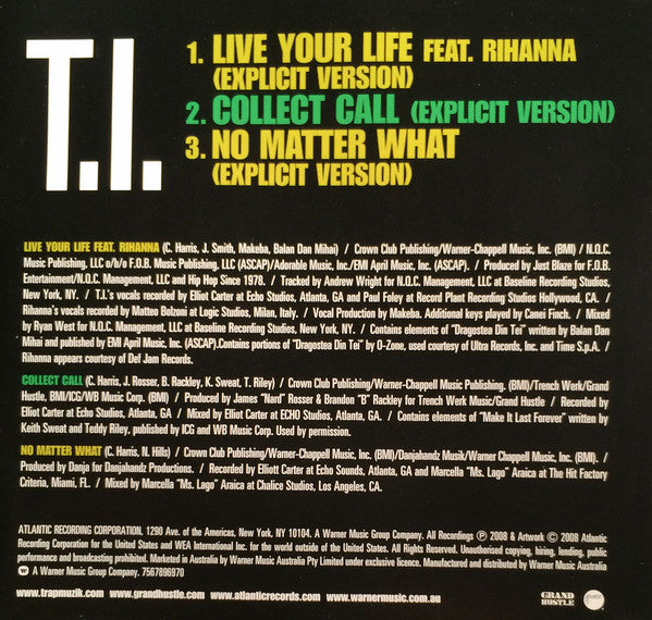 T.I. Feat. Rihanna : Live Your Life (CD, Single)